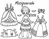 Coloring Pages Masquerade Dressed Barbie Mask Dress Wedding Getting Fashion Getcolorings Dresses Getdrawings Colorings sketch template