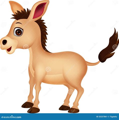 cute donkey cartoon stock vector illustration  eyes