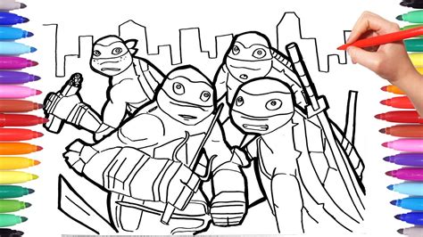 printable ninja turtle coloring pages gary website