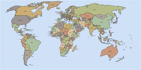 printable world map  countries labeled  printable maps