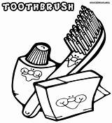 Toothbrush Coloring Pages Toothpaste sketch template