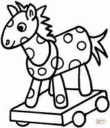 Coloring Toy Horse Pages Color Printable Drawing Paper sketch template