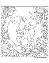 Foxes Baby Flowers sketch template