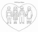Coloring Pages Neighbor Lds Clipart Yourself Jesus Bible Missionary Another God Thy Crafts Kids Christian Activities Others Matthew School Primary sketch template