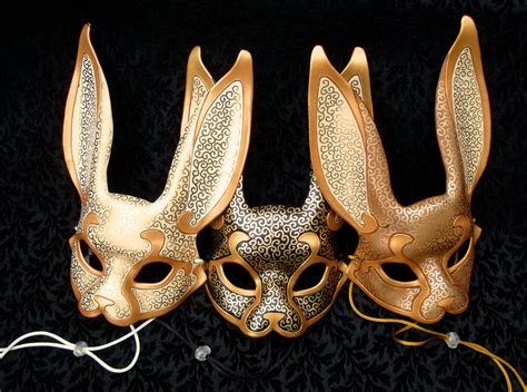 leather mask made to order venetian rabbit mask masquerade etsy