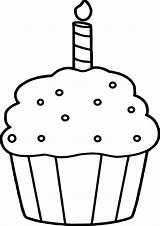 Cupcake Coloring Pages Drawing Template Birthday Printable Ice Cream Cupcakes Cake Cup Color Kids Dibujos Line Para Colouring Colorear Imprimir sketch template