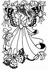 Coloring Pages Butterfly Fairy Fairies Inkspired Musings Choose Board sketch template