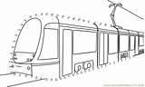 Tram Tramway Dessin Coloriage Coloriages Transporte sketch template