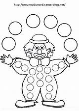 Clown Dot Marker Circus Carnaval Centerblog Printables Dessin Gommettes Do Crafts Carnival Kids Clowns Theme Plus Cirque Du Dots Painting sketch template