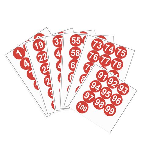 uxcell mm  pvc  number stickers number   red walmartcom