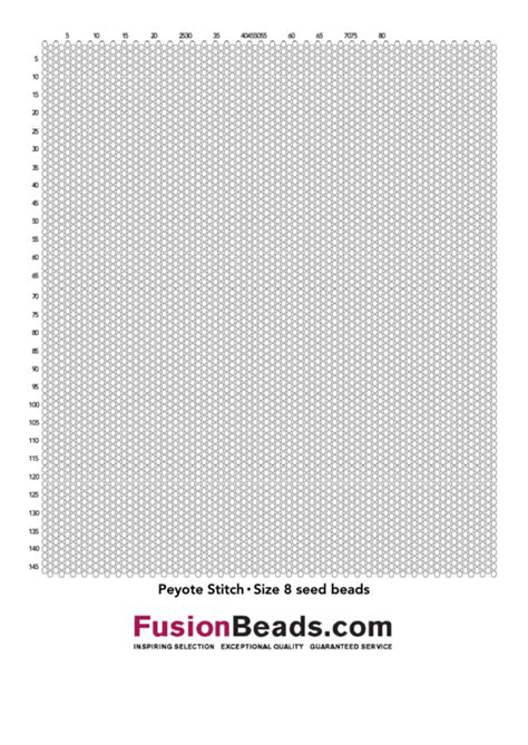 peyote stitch graph paper template size  seed beads printable