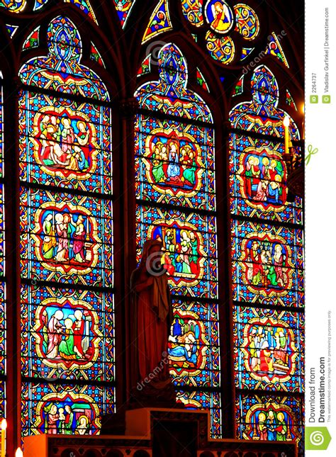 Medieval Stained Glass Window Royalty Free Stock