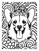 Corgi Doggie sketch template