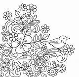 Floral Easy Kawaii sketch template