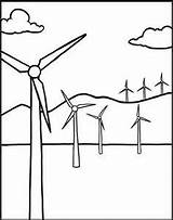Windmill Coloring Designs Wind Turbine Template Pages sketch template