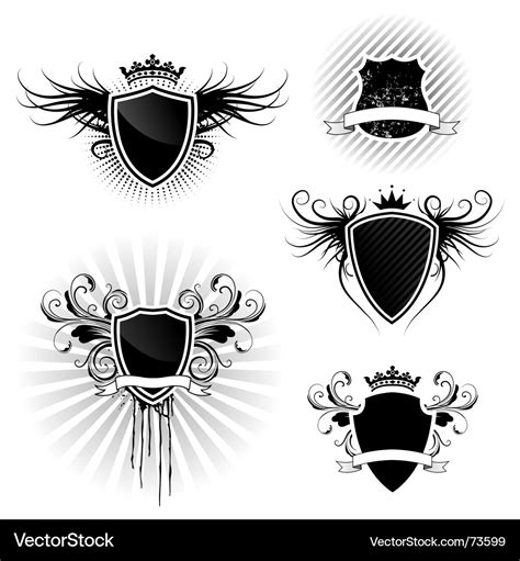 shield designs set royalty  vector image vectorstock