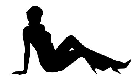 silhouette woman sitting at getdrawings free download