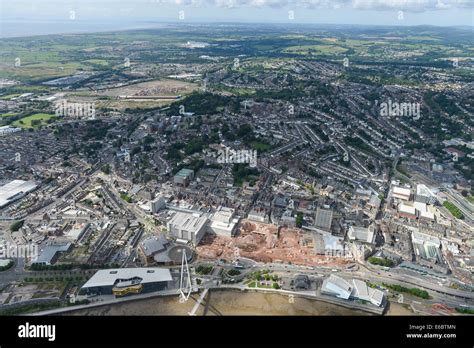 aerial view  newport wales  cardiff visible   distance