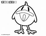 Pocoyo Coloring Pages Bird Baby Printable Kids Adults sketch template
