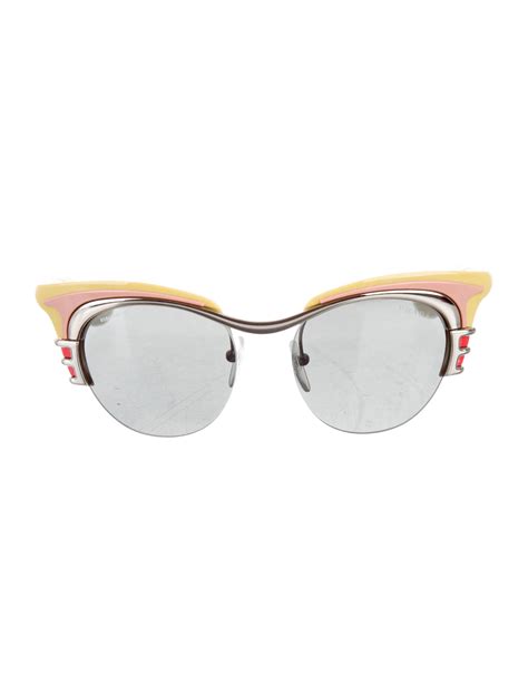 prada cat eye reflective sunglasses accessories pra165593 the