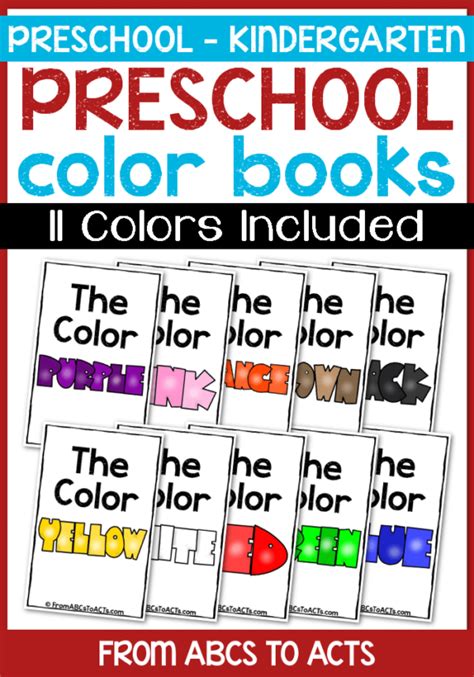 preschool color books  abcs  acts