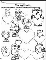 Worksheets Valentine Valentines Heart Sheets Hearts Tracing Activities Coloring Kids Fun Choose Board These Educational sketch template