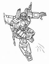 Starscream Transformers G1 Coloring Lineart sketch template
