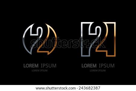 number  logo vector logotype design  shutterstock