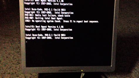 pxe  media test failure error message appears  black screen youtube