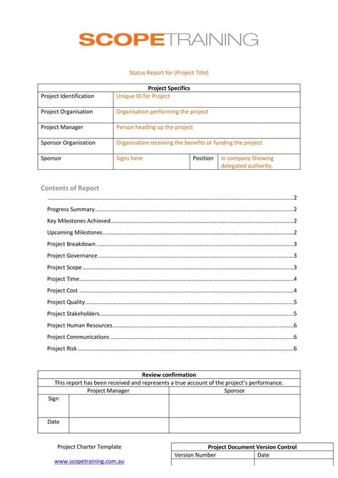 annual report templates   printable word  report template