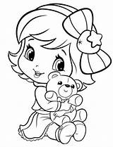 Coloring Pages Strawberry Shortcake Cute Baby Printable Princess Sheets Cartoon sketch template