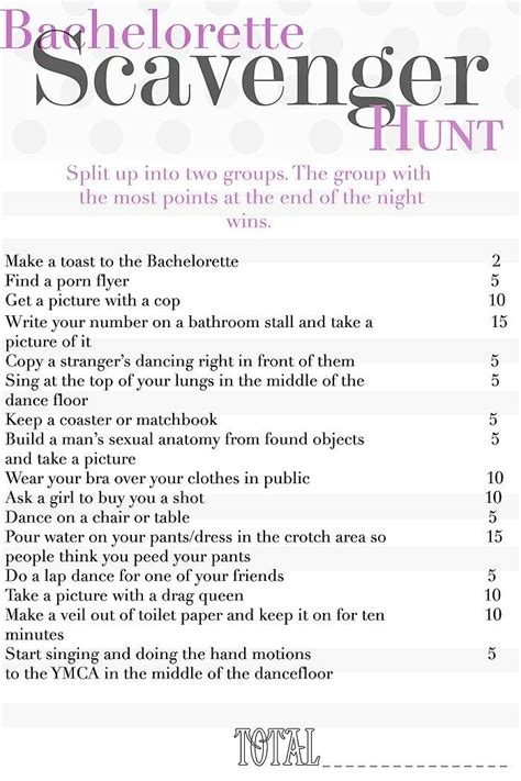 bachelorette scavenger hunt a day to dream about pinterest