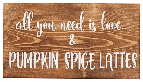 Pumpkin Spice Latte Sign Farmhouse Novelty Signs