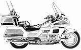 Goldwing Clipart Honda Motorcycle Clip Cliparts Clipground Library S2000 sketch template