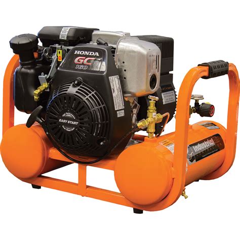 industrial air contractor gas powered pontoon air compressor  hp