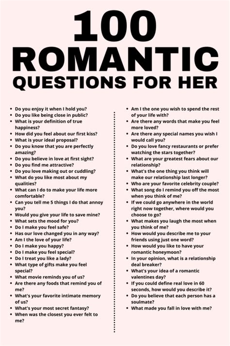 100 romantic questions to ask your girlfriend psychological facts
