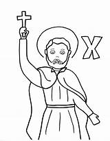 Francis Xavier Saint St Coloring Clipart Pages Assisi Cartoon Wordpress Saints Color Colouring Reply Cancel Leave Teresa Kids Clipground Library sketch template