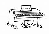 Piano Pianoforte Colorare Malvorlage Disegni Ausmalbilder Educolor Descargar Grote Schoolplaten sketch template