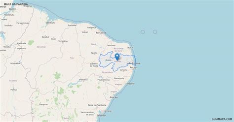 mapa  estado da paraiba guiamapacom