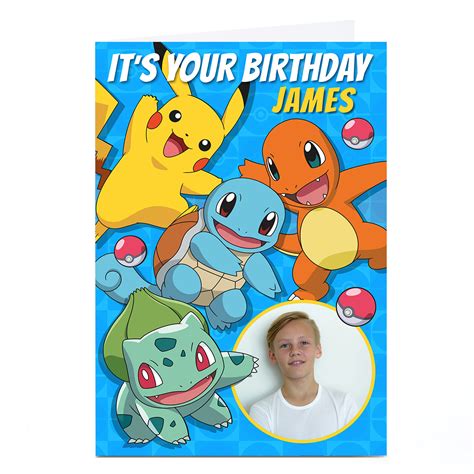 buy photo card pokemon birthday  gbp  card factory uk
