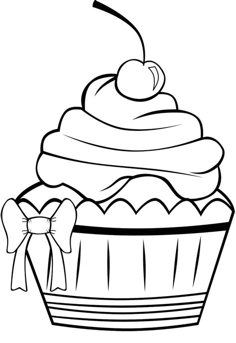 coloring page  kids cupcake coloring pages cute cupcake drawing