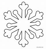 Snowflake Coloring Pages Simple Printable Kids sketch template
