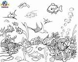 Under Coloring Pages Sea Print sketch template