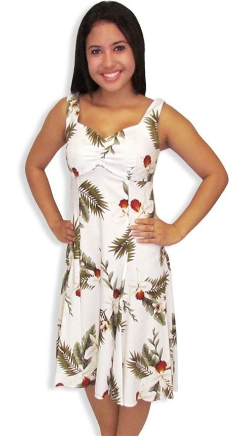 new hawaii women sleeveless short sundress white color sz