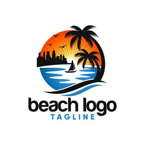 premium vector beach logo vector template beach logo vector logo logo