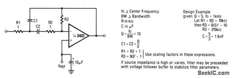 multiplefeedbackbandpassfilter basiccircuit circuit diagram seekiccom