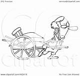 Pulling Man Cart Cartoon Amish Hand Outline Illustration Royalty Toonaday Rf Clip Regarding Notes Clipart sketch template