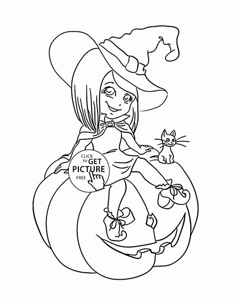 cute halloween witch coloring pages  kids pumpkin printables