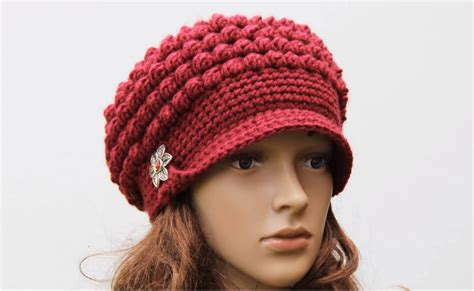 crochet brimmed hat  pattern yarn hooks