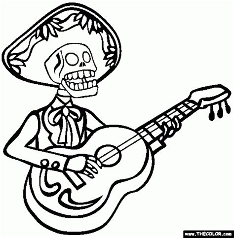 printable  de los muertos coloring pages aob